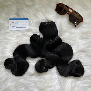 Vietnamese Human Hair Steam <b>Body</b> <b>Wave</b> Weft Hair Extensions Double Drawn Soft Natural Ready Stock - Product Image 5