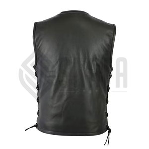 Chaleco de Invierno Ligero y Ajustado de Cuero Genuino para Hombre, Transpirable, Resistente al Viento, Estilo Casual, SNAFA SPORTS - Product Image 2