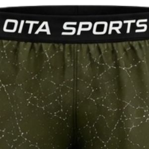 Olive <b>Green</b> Marble Print Athletic Training <b>Shorts</b> with Elastic Waistband Lightweight Breathable Sports Gym Workout Performance - Product Image 4