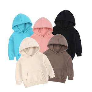 เสื้อฮู้ดเด็ก ผ้าฝ้ายฟลีซ เสื้อกันหนาวเด็กชายเด็กหญิง สไตล์ลำลอง เรียบง่าย รับสกรีนโลโก้ เสื้อฮู้ดเด็ก - Product Image 2