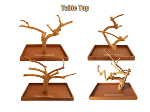 Perchoir à oiseaux en bois Thanh Tung Thinh, base rectangulaire en bois flotté naturel, décoration intérieure, fabriqué au Vietnam - Product Image 6