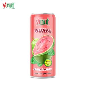 Bebida de zumo de guayaba enlatada PROVEEDOR DE SERVICIOS ODM lista para exportar 320ml - Product Image 1