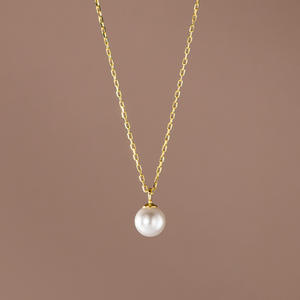 สร้อยคอเงินแท้ S925 ประดับเพชรทรงสี่กรงเล็บ ฝังมุกสังเคราะห์ สไตล์เกาหลี ดีไซน์อเนกประสงค์ รุ่นใหม่ D8836 - Product Image 4