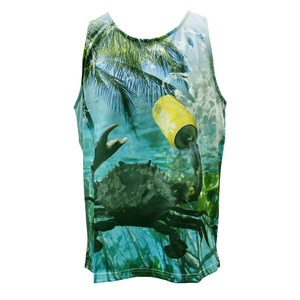 Men's 100% Cotton Gym Tank <b>Top</b> Hip Hop Style Sleeveless Loose Fit Knitted Sports Fitness Basketball Shirt Low Price - Product Image 5