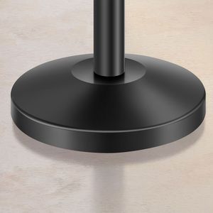 8 Pezzi Pali Divisori Retrattili in Acciaio al Carbonio Neri con Base Cava a Iniezione di Sabbia per Gestione Code, con Base Cava a Sabbia C - Product Image 5