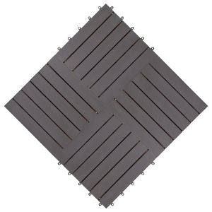 Piastrelle per Decking in legno massello di Acacia 10 pz 11.8 di lavaggio grigio "x 11.8"-pavimenti per esterni Premium - Product Image 4