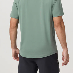 Service OEM, prix d'usine pour les commandes en gros, t-shirt homme à col rond, tissu doux, coupe décontractée et confortable, manches courtes. - Product Image 5