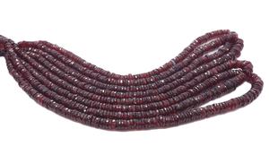 Cuentas facetadas de corindón rubí AAA de 5-7 mm, cuentas de piedras preciosas con corte de rueda de rubí en forma de neumático, cuentas de rubí rojo de 16 pulgadas para la fabricación de joyas - Product Image 3