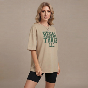 T-shirt femme imprimé sur mesure, coton oversize, coupe décontractée, épaules tombantes, streetwear, haute qualité 180 gsm - Product Image 3