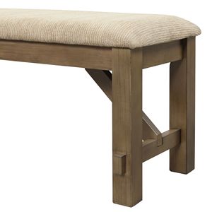 Banc de salle à manger rembourré en bois et tissu Raven Meuble de salle à manger élégant - Product Image 3