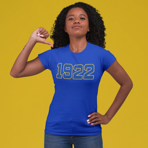 Camiseta gráfica desgastada personalizada SGRho 1922 para mujer, camiseta suave de manga corta de la hermandad griega Sigma Gamma Rho, ropa universitaria vintage - Product Image 1