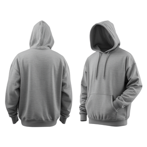 Sweat à capuche personnalisé pour homme, hiver, 380 GSM, coupe droite ample, en molleton épais, 100% coton, anti-boulochage, avec poche - Product Image 2