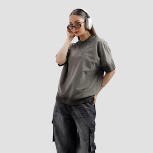 เสื้อยืดโอเวอร์ไซส์สไตล์วินเทจสำหรับผู้ชาย แขนสั้น คอกลม สตรีทแวร์ เหมาะสำหรับใส่ลำลองทุกวัน - Product Image 6