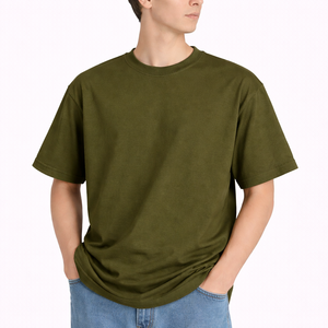 T-shirt graphique de haute qualité, tissu épais, effet vieilli vintage, 230 g/m², 100 % coton, respirant, coupe ample pour homme - Product Image 1