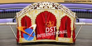 Elegante palanquín marroquí estilo cúpula para bodas, Doli dorado de diseño para la novia, para gran entrada, último modelo estilo Maharaja Palki UK - Product Image 2