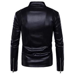 Wholesale Fashion Men's Genuine Leather Coated Woven Stand Collar Front Logo High Quality <b>Vintage</b> <b>Varsity</b> <b>Jacket</b> - Product Image 5