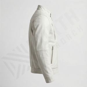 Veste en cuir pour homme NAI-0445A, manteaux de moto tendance, vêtements de motard en gros, équipement de protection pour la conduite, couleur personnalisée - Product Image 3