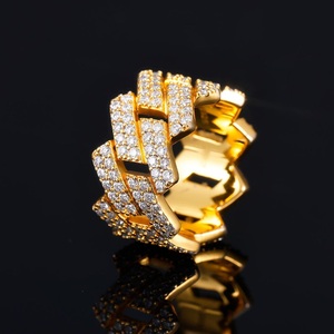 Moissanite Diamond Men's & Women's Cuban <b>Ring</b> Hip Hop Style Bling Design 925 Sterling Silver Wedding <b>Iced</b> Out Unisex Jewelry - Product Image 5