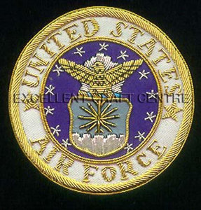 US AIR for High Quality Lace Embroidered 3D Patch <b>Sew</b>-On Fabric Badge with Safety <b>Pin</b> Luxury Design for Garment - Product Image 4