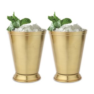 Venta al por Mayor de Tazas de Acero Inoxidable Chapadas en Oro para Moscow Mule, Mojito, Mint Julep, Taza de Cerveza, Taza Clásica para Cóctel Mint Julep para Bar - Product Image 1