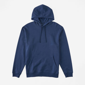 Sweat à capuche de luxe en polyester/coton brodé pour homme, pull thermique épais, streetwear d'hiver, teinture unie - Product Image 3