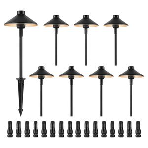 Pack de 8 lampes LED d'extérieur 3W 210LM 12V-24VAC/DC pour allées, éclairage paysager basse tension blanc chaud 3000K - Product Image 5