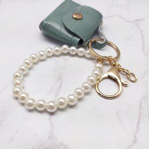 Mini sac à pendentif, porte-clés en perles, en alliage de zinc et plastique PU, pour clés de voiture, pièces de monnaie, rouge à lèvres et écouteurs, pour un usage quotidien, filles, femmes - Product Image 3