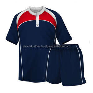 Conjunto de uniforme de rugby de diseño personalizado para hombre-100% poliéster camiseta antibacteriana y pantalones cortos de entrenamiento con opciones de color personalizadas - Product Image 2