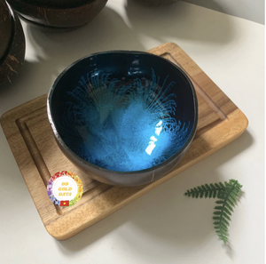 Tazón Rústico de Cáscara de Coco Hecho a Mano en Vietnam, Artesanía Natural Pulida para Servir Bocadillos, Ensaladas, Frutas, Arroz y Decoración del Hogar - Product Image 2