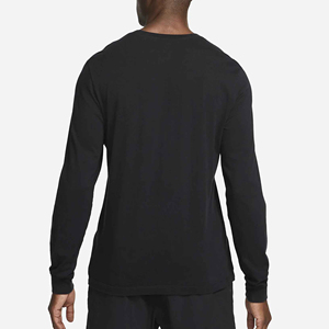 T-shirt d'entraînement personnalisé de haute qualité pour hommes, col rond classique, manches longues, pour l'extérieur, décontracté, tricoté, OEM - Product Image 2