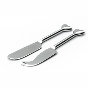 Juego de cuchillos de queso de lujo con mango en forma de corazón, herramientas de acero inoxidable para tabla de charcutería, espátula para queso, tenedor y cuchillos para mantequilla al por mayor - Product Image 1