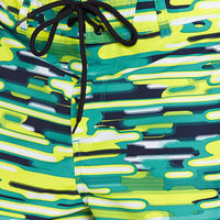 Shorts de bain écologiques de qualité supérieure pour hommes |   Short de bain électrique camouflage abstrait vert citron, séchage rapide, protection UV, imperméable, pour la plage et le style urbain