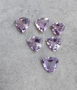 Ametyste Naturelle de Qualité, Forme Trillion, Taille Facettée, Calibrée, Vente en Gros, Pierre Précieuse Non Montée pour Bijoux - Product Image 4