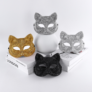 Maschere in Plastica all'Ingrosso con Motivi di Teste di Gatto e Volpe, per Cosplay, Halloween, Compleanni, Matrimoni, Feste, Danza, Teschi e <span class=keywords><strong>Clown</strong></span> - Product Image 4