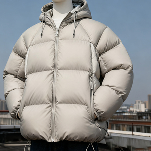 Custom Wholesale <b>Winter</b> Puffer Jacket Heavyweight <b>Hooded</b> Down <b>Coat</b> OEM Manufacturer Warm Outerwear Puffer <b>Coat</b> For Men And Women - Product Image 3