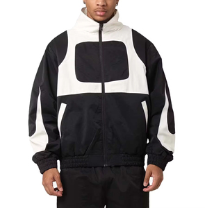 Custom <b>Men's</b> Top Fashionable Windproof Sports <b>Jacket</b> <b>Half</b>-<b>Zip</b> Windbreaker Loose-Fit Over Sized Shiny Nylon Windbreaker <b>Jacket</b> - Product Image 1