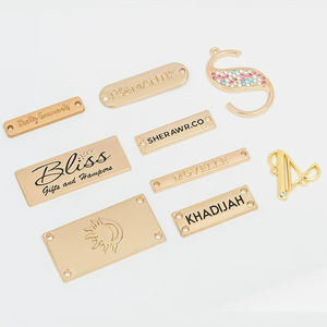 Custom Engraved Metal <b>Bag</b> <b>Tags</b> Zinc Alloy Name Plate Logo Label for Handbag Garment Accessories - Product Image 1