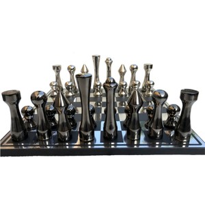 Wholesale Portable Magnetic Folding <b>Wooden</b> <b>Chess</b> Board Game Metal <b>Pieces</b> Deluxe Travel <b>Chess</b> Set Custom Logo <b>Wooden</b> <b>Chess</b> Set - Product Image 4