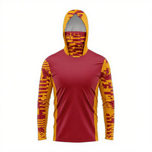 Chemise de pêche à manches longues UPF 50, séchage rapide, respirante, à capuche, protection UV, vêtements de sport, OEM personnalisé - Product Image 5