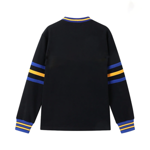Custom Oakwood <b>University</b> Black Fleece Cardigan Women's Contrast V-Neck <b>University</b> & Collegiate Greek Logo Wholesale Sweater OEM - Product Image 2
