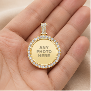 Colgante de Plata 925 Bañado en Oro Personalizable con Foto, Estilo Hip Hop, Diamantes Cultivados en Laboratorio, Colgantes Finos, Ideas de Regalo - Product Image 5
