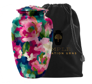 โกศบรรจุอัฐิแบบอเมริกันลายดอกไม้สุดหรู ขนาดสำหรับผู้ใหญ่ ทำจากโลหะ สำหรับใส่เถ้ากระดูก ทำด้วยมือ สวยงาม เป็นมิตรกับสิ่งแวดล้อม ทนทาน ใช้เป็นที่ระลึก - Product Image 1