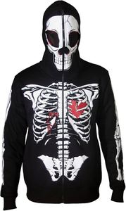 Custom Design Zip Up Skeleton <b>Hoodie</b> with Creative Graphic Printing Comfortable Fit Durable <b>Stitching</b> and Modern Streetwear - Product Image 2