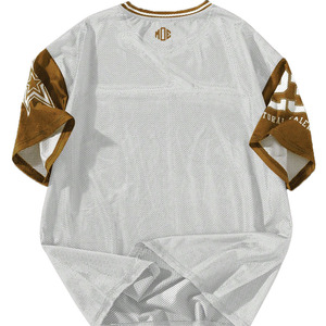 Jersey de Fútbol Americano Personalizado, Color Marrón, Talla Grande, Cuello en V, Malla, Número 23, Logotipo Personalizado, Marca Privada, Ropa Deportiva al Por Mayor, OEM - Product Image 2