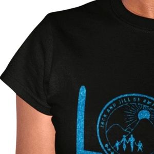 Men's <b>Black</b> Short Sleeve Crew Neck T <b>Shirt</b> with Blue LOVE Lettering and Circular Emblem Graphic Casual Everyday Streetwear - Product Image 5