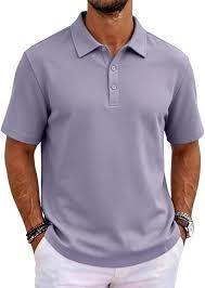 Men's Golf Collar Casual <b>Half</b> Sleeve Solid Breathable Front Logo 100% Cotton Knitted Fabric <b>Button</b> for <b>Shirt</b> - Product Image 2