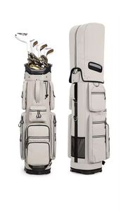 Sac de golf pliable en cuir PU de qualité supérieure, durable et imperméable, avec 14 séparateurs pleine longueur, housse de pluie de voyage assortie, pour un rangement maximal des clubs - Product Image 3