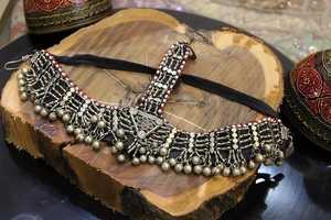 Bijou de tête tendance plaqué argent pour fête de mariage et fiançailles, style afghan Kuchi - Product Image 4