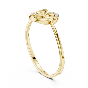 Anillo de oro macizo de 14k para mujer con diamante de corte redondo minimalista de diseño único de Aries Jewel, ideal para regalo, compromiso, aniversario o boda. - Product Image 4