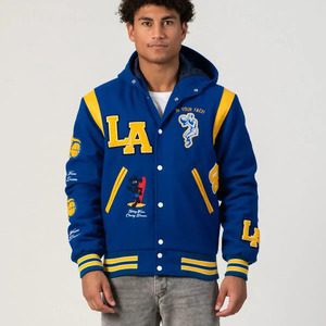 Veste universitaire tendance pour homme, personnalisée, avec boutons-pression, style baseball, bomber, Letterman, style universitaire, streetwear décontracté haut de gamme - Product Image 2